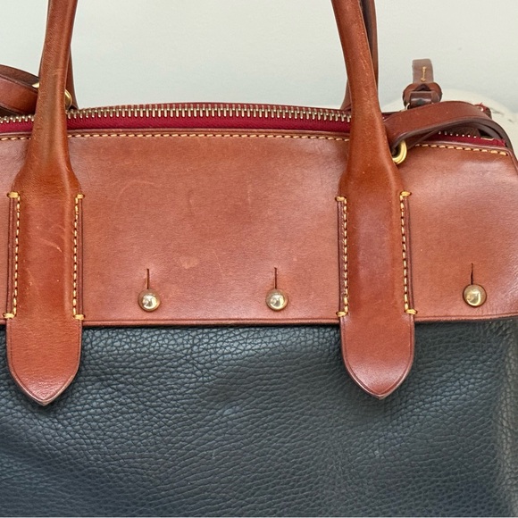 Dooney & Bourke Black and Brown Leather Satchel Wilson - Picture 8 of 9